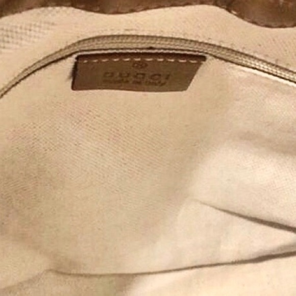 Vintage GUCCI Diamanté Sukey Canvas and Leather Rolled Top Handle Shoulder Bag - Picture 8 of 17